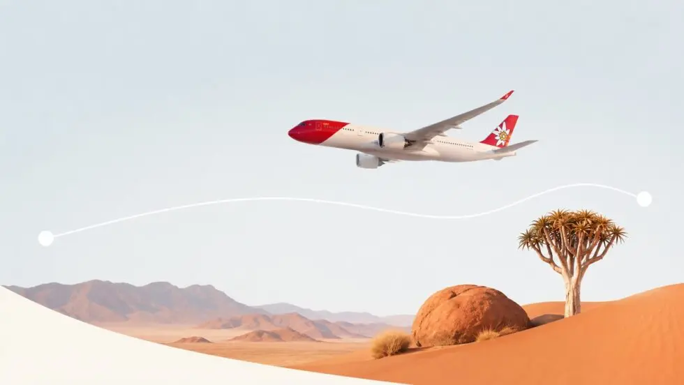 Edelweiss Air fliegt seit dem 2. Juni 2026 nonstop von Zürich nach Windhoek. Die neue Airbus-A350-Verbindung stärkt Namibia-Tourismus und bietet bis zu drei Flüge pro Woche.