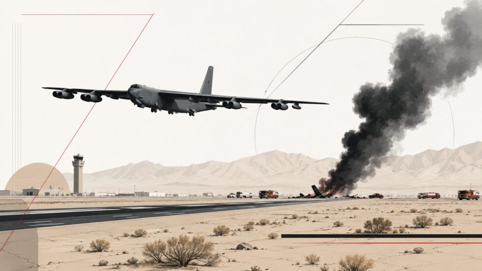 Am 15. Juni 2026 stürzte ein B-52-Bomber nach dem Start auf der Edwards Air Force Base in Kalifornien ab. Was über Uhrzeit, Einsatzkräfte, Crew, Sperrung und offene Fragen bekannt ist.