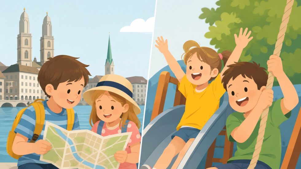 Zürich mit Kindern am Wochenende 13./14. Juni: Familienprogramm mit Zoo, Technorama, Opernhaus und Spielplätzen – mit Adressen, Eintrittspreisen, Öffnungszeiten und ÖV-Tipps für einen gelungenen Ausflug.