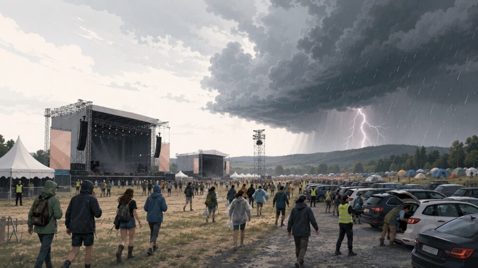 Southside Festival 2026 in Neuhausen ob Eck: Unwetter stoppte das Programm am 19. Juni. Alle Infos zu Ort, Line-up, Preisen, Anreise aus der Schweiz und aktuellem Stand.