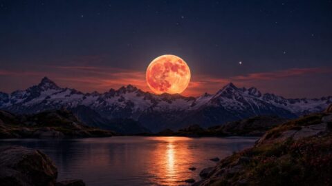 Vollmond im Juni 2026: Der Erdbeermond erreicht am 30. Juni um 01:57 Uhr MESZ seinen Höhepunkt – warum er tief steht, nicht rot leuchtet und im Steinbock wirkt. Alle Fakten für die Schweiz.