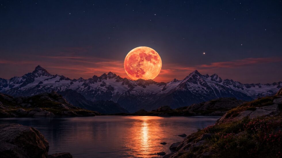 Vollmond im Juni 2026: Der Erdbeermond erreicht am 30. Juni um 01:57 Uhr MESZ seinen Höhepunkt – warum er tief steht, nicht rot leuchtet und im Steinbock wirkt. Alle Fakten für die Schweiz.