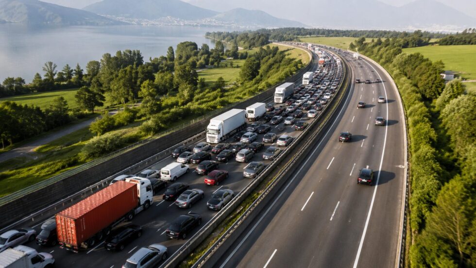 Stau Schweiz 2025: 68 040 Staustunden, volle A1, A2 und A3, Ferienverkehr im Juli und Gotthard-Risiko. Die wichtigsten Zahlen, Ursachen und Folgen für Pendler in der Schweiz.