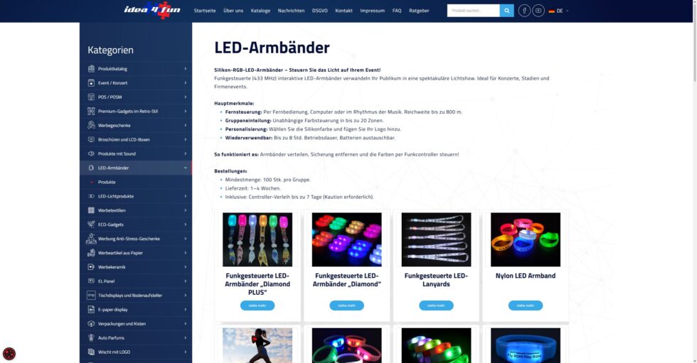 LED-Armbändern für Konzerte