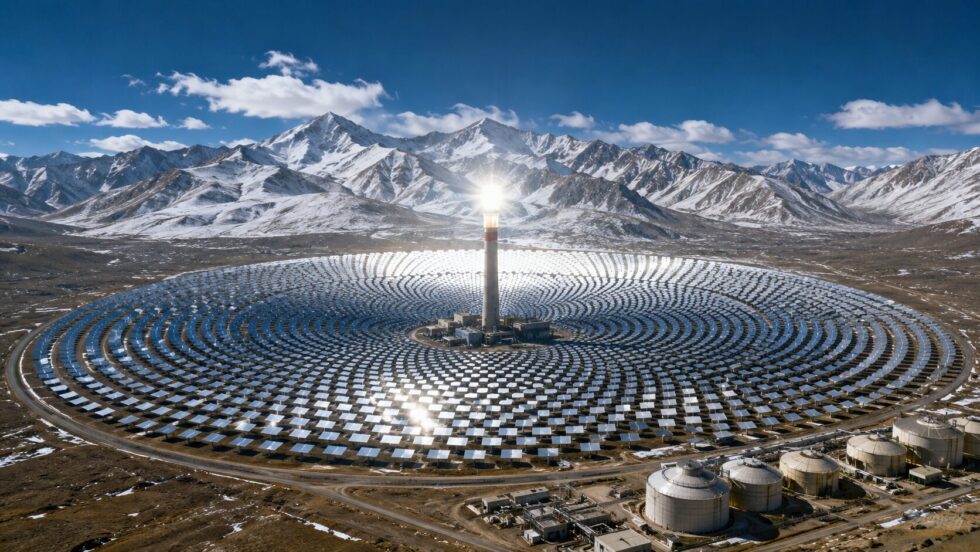 China stellt in Tibet das höchste Solarwärmekraftwerk der Welt fertig: 15 927 Spiegel auf 4650 Metern liefern dank Salzspeicher rund um die Uhr Strom. Start im Oktober – die Fakten im Überblick.