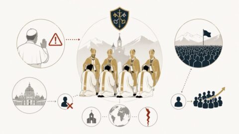 Trotz Warnung von Papst Leo XIV. hat die Piusbruderschaft in Écône VS vier Bischöfe geweiht. 15'000 Gläubige kamen ins Wallis – der Vatikan spricht von einem schismatischen Akt. Alle Hintergründe.
