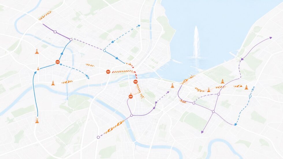 Tram-Unterbrüche in Carouge, Ersatzbusse auf den Linien 12 und 14, Terminus Bel-Air für Linie 18, Nachtsperrungen auf der A1: der komplette Verkehrs- und ÖV-Überblick für Genf 27. Juli–2. August 2026.