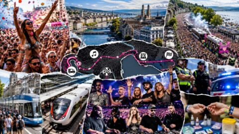Street Parade Z&uuml;rich 2026 am 8. August: alle Infos zu Route, Startzeit, Verkehr f&uuml;r Autofahrer, &Ouml;V-Umleitungen der VBZ, SBB-Extraz&uuml;gen, Polizei-Sicherheitskonzept, Drogen-Pr&auml;vention, Promis auf den Love Mobiles und FAQ.