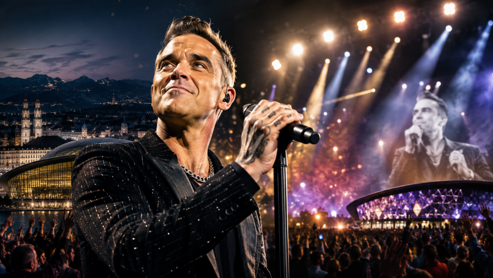 Robbie Williams spielt im September 2026 drei Konzerte in der Schweiz: zweimal im Hallenstadion Zürich und einmal in Lausanne-Prilly. Termine, Ticketpreise, Einlass und Anreise im Überblick.
