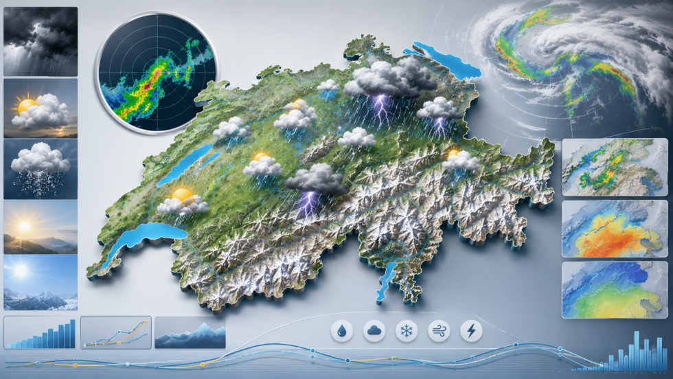Meteo Suisse am 25. August 2026: Regen und Gewitter ziehen über die Schweiz. So entwickelt sich das Wetter in Zürich, nächste Woche und langfristig – mit Radar, Temperaturen und MeteoSchweiz im Blick