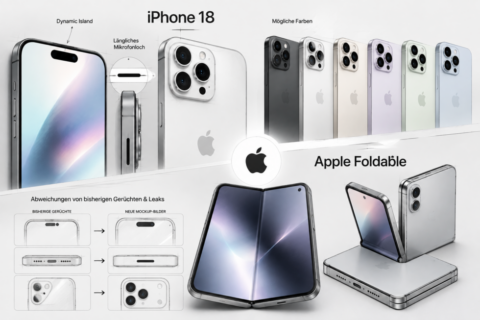 iPhone 18 und Apples Foldable im Fokus: Neue Mockup-Bilder zeigen Dynamic Island, längliches Mikrofonloch, mögliche Farben und Unterschiede zu bisherigen Leaks. Das ist zum Design bisher bekannt.