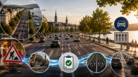 Die Bellerivestrasse Zürich wird ab 6. September 2026 wieder vierspurig. Die Notsanierung endet früher als geplant, während die Stadt den geplanten Zwei-Spur-Verkehrsversuch definitiv aufgibt.