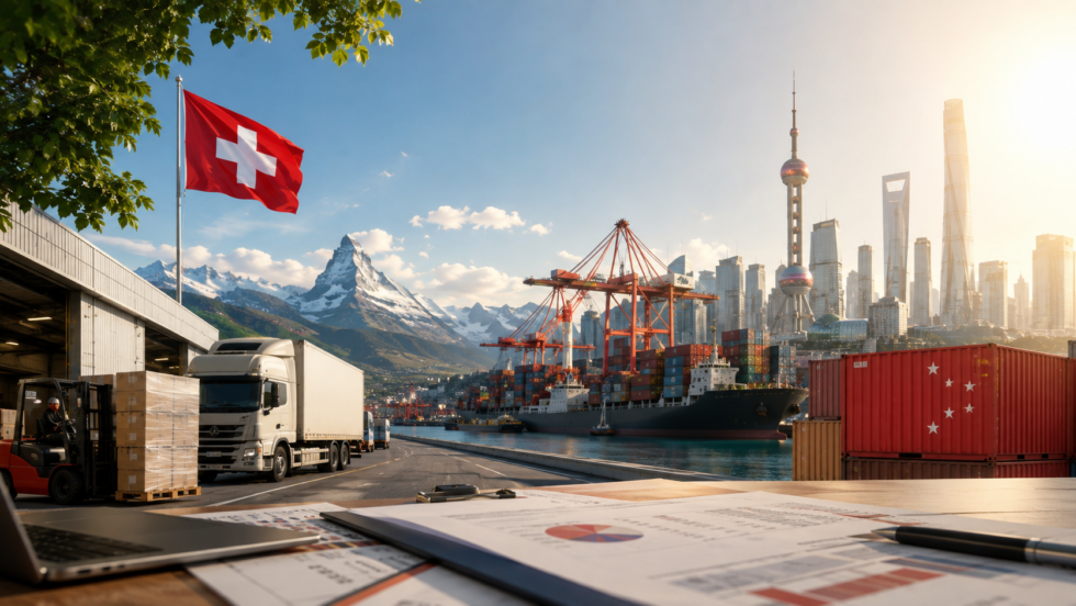 Was ist zum Freihandelsabkommen Schweiz–China bekannt? 99,8 % der Exporte sollen zollfrei werden, 77,5 % bereits beim Start. Das SECO rechnet mit 244 Mio. Franken zusätzlichem Sparpotenzial.