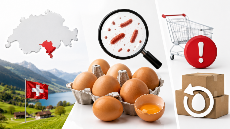 Eier (œufs) Rückruf Schweiz: Lidl und Aldi warnen wegen Salmonellen vor Tessiner Eiern. Betroffene MHD, Packungen, Rückgabe und Gesundheitsrisiken im Überblick für Konsumenten in der Schweiz aktuell.