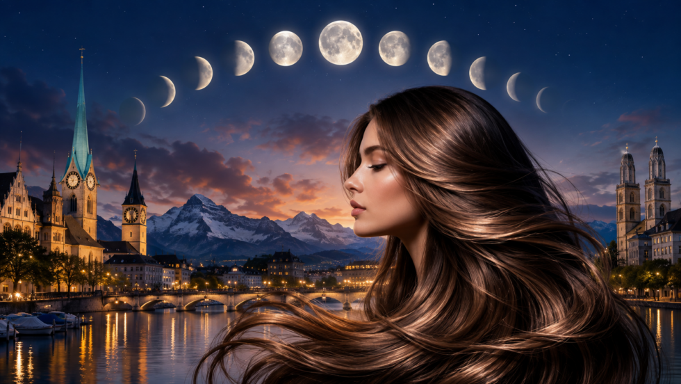 Mondkalender Haare schneiden September 2026 für Zürich und die Schweiz: günstige Tage für Haarschnitt, Spitzen, Farbe und Pflege mit Mondphasen, Tierkreiszeichen und Schweizer Ortszeit.