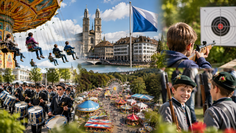 Knabenschiessen 2026 in Zürich vom 12. bis 14. September: das komplette Programm, alle Öffnungszeiten, die Bahnen und Attraktionen, die Gratis-Chilbi am Montag, was in der Stadt geschlossen ist, Anreise und alle Infos.