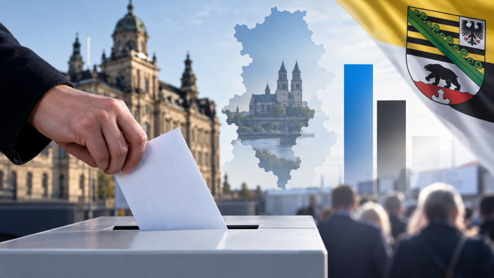 Sachsen-Anhalt wählt am 6. September 2026 einen neuen Landtag. Die AfD liegt in der letzten ZDF-Projektion bei 41 Prozent, die CDU bei 23 Prozent. Um 14 Uhr erreicht die Wahlbeteiligung 54,4 Prozent.