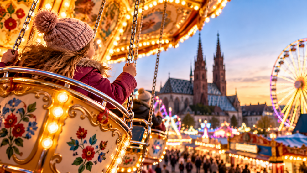 Basler Herbstmesse 2026 vom 24. Oktober bis 8. November: Öffnungszeiten aller sieben Plätze, 37 Neuheiten, Preise für Bahnen, Mässmogge, Tram 22 und Tipps für Familien.