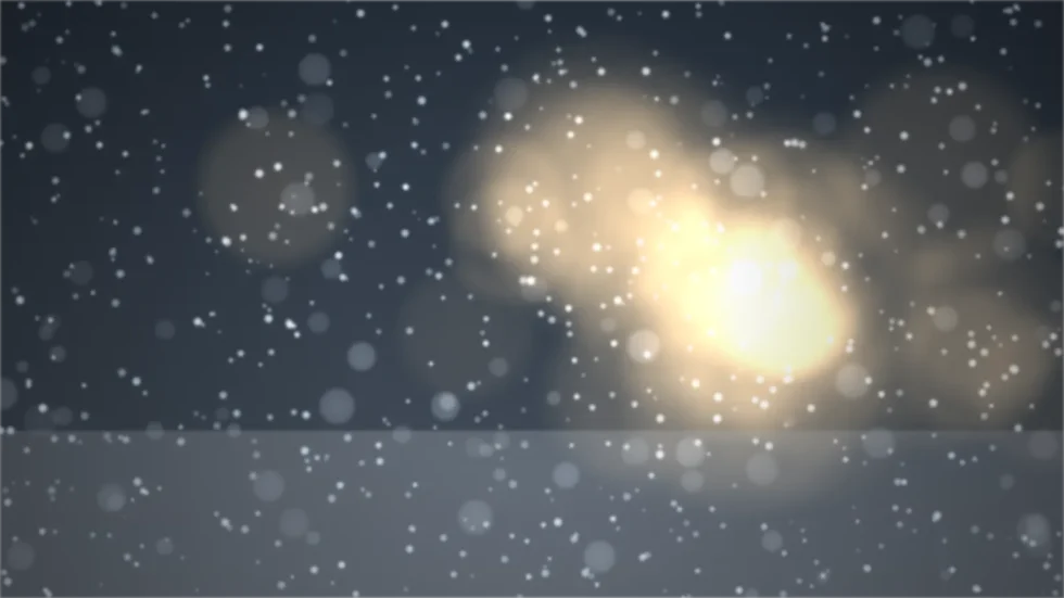 Gotthard Stau und Wintereinbruch: Schneefall im Scheinwerferlicht am gesperrten Gotthardpass