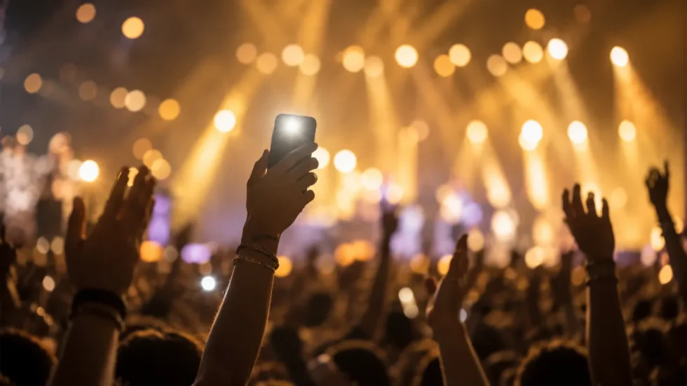 Hallenstadion November 2026: Publikum mit Smartphone-Licht bei einem Konzert