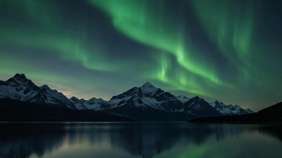 Sonnensturm 15. Oktober 2026: Polarlichter über einer Alpenlandschaft